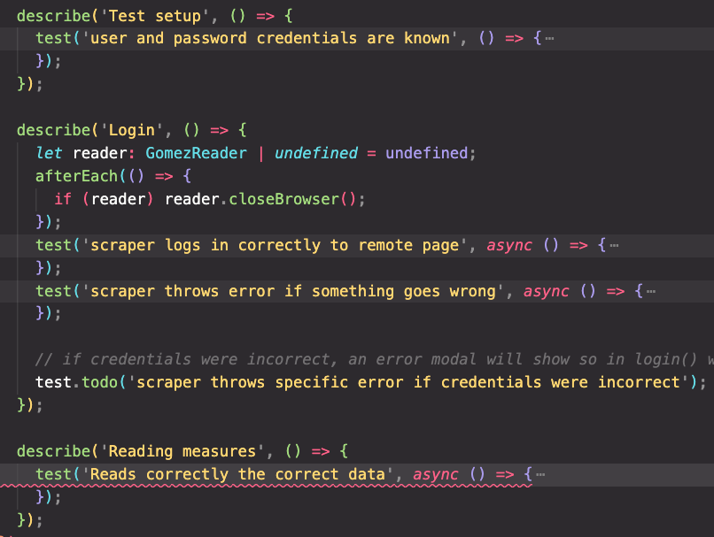 nicolasdaudin's tweet photo. Hey les dev (encore!)

Je suis en train de coder un webscraper en #TypeScript. 

Mais chaque unit test prend ~3s (login, navigation, extraction .... )

3s/test c'est pas très #TDD.
Je serais pas en train de faire des integration tests? 
Devrais-je tester que les success path? https://t.co/NSvJkeGolx