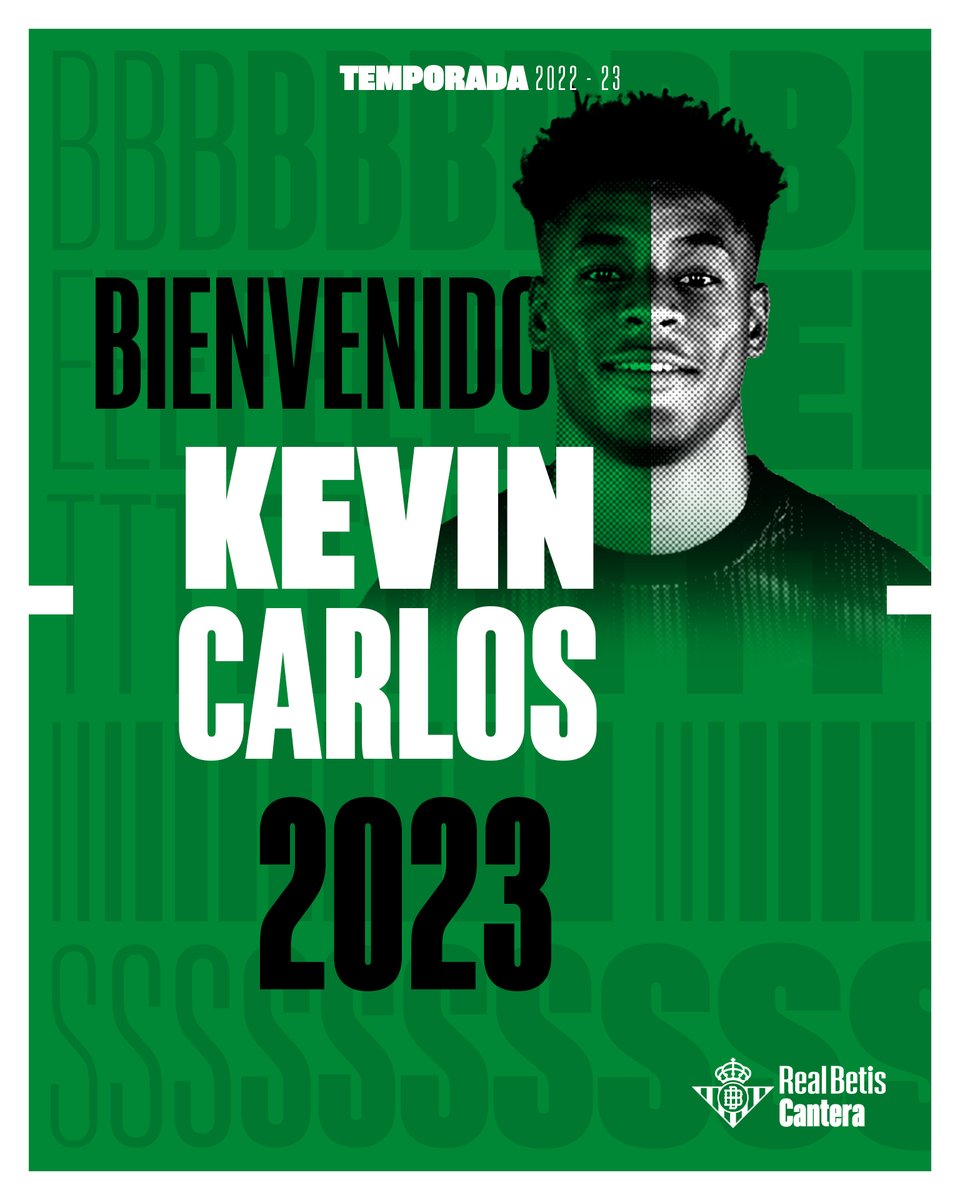 RBetisCantera's tweet photo. 📣 OFICIAL | Kevin Carlos, refuerzo para la delantera del #BetisDeportivo ✍️

➡️ https://t.co/AYhjsDOOfz

#VamosBetisDeportivo #CanteraBetis https://t.co/OwqcCTR6Ok