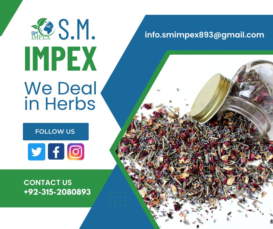 Herbs: Nature's Natural Remedy.

We deal in Herbs.

For more information
+923152080893
info.smimpex893@gmail.com
.
.
.
#herbalife  #Herbal  #herbs  #herbalifenutrition  #herb #HerbalMedicine #herbalifestyle #herbalist