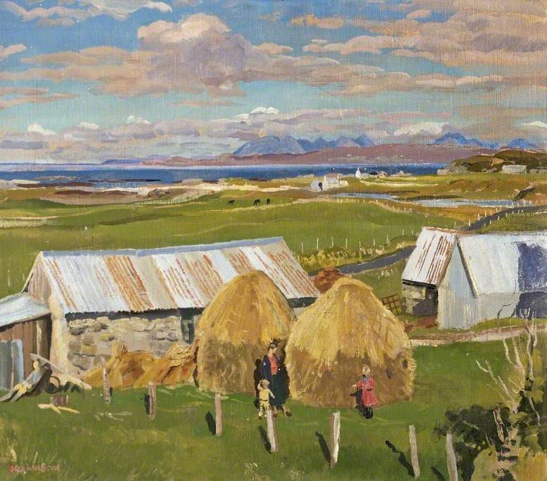 Russell_Cotes's tweet photo. Here is 'Arisaig' by #StephenBone (1904–1958) from our collection, for this week's @artukdotorg #OnlineArtExchange inspired by the #farming theme! See his painting alongside 'Landscape with ploughed field' pen and ink drawing from #modernbritishartgallery
#britishpainter #artuk https://t.co/0kJZrJi60l