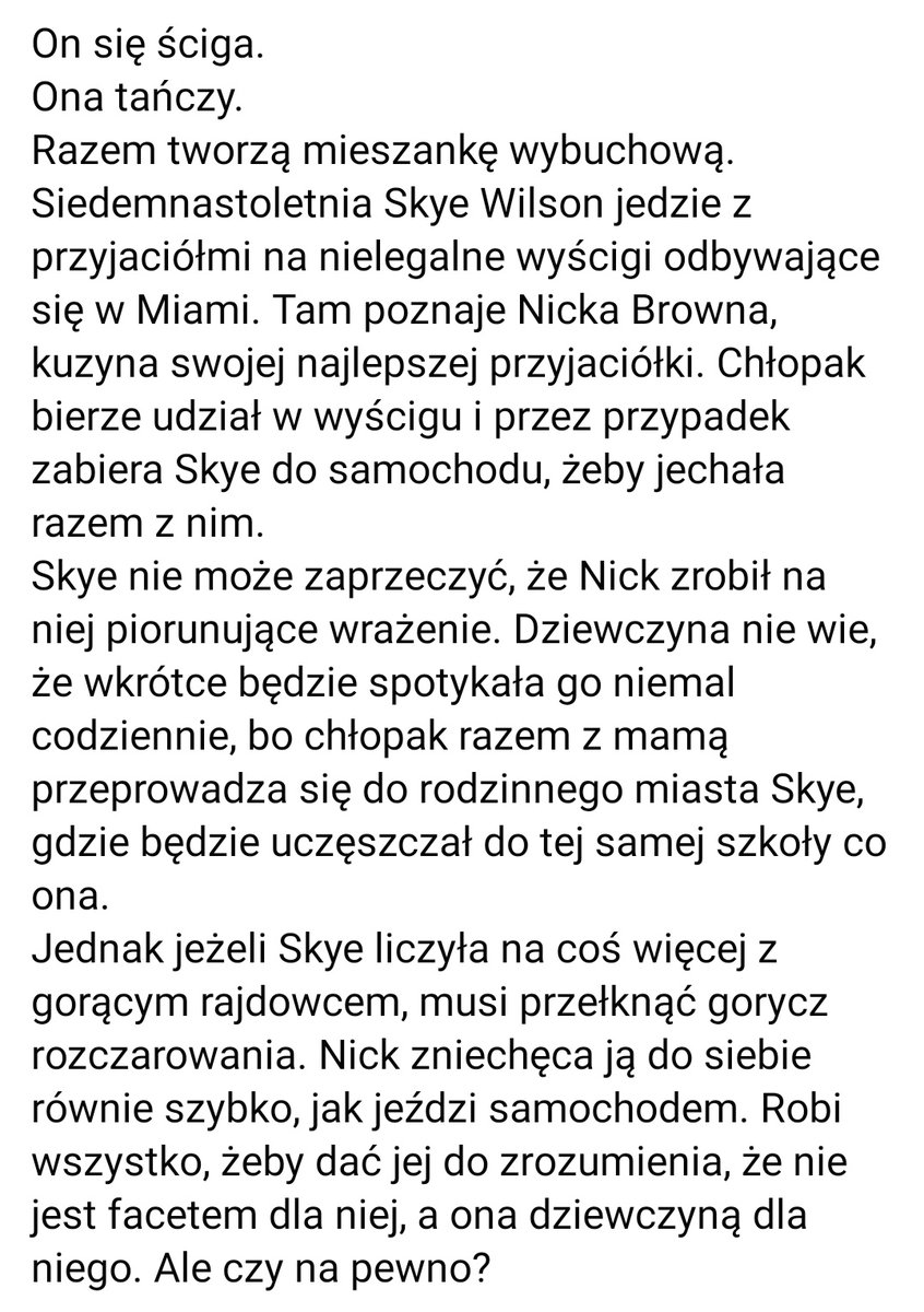luxbambi's tweet image. #fastdriver chłopaki, bo opis jest fajny i bym to kupiła w sumie ...ale czy ktoś czytał i powie czy fajne i czy to jednotomówka?