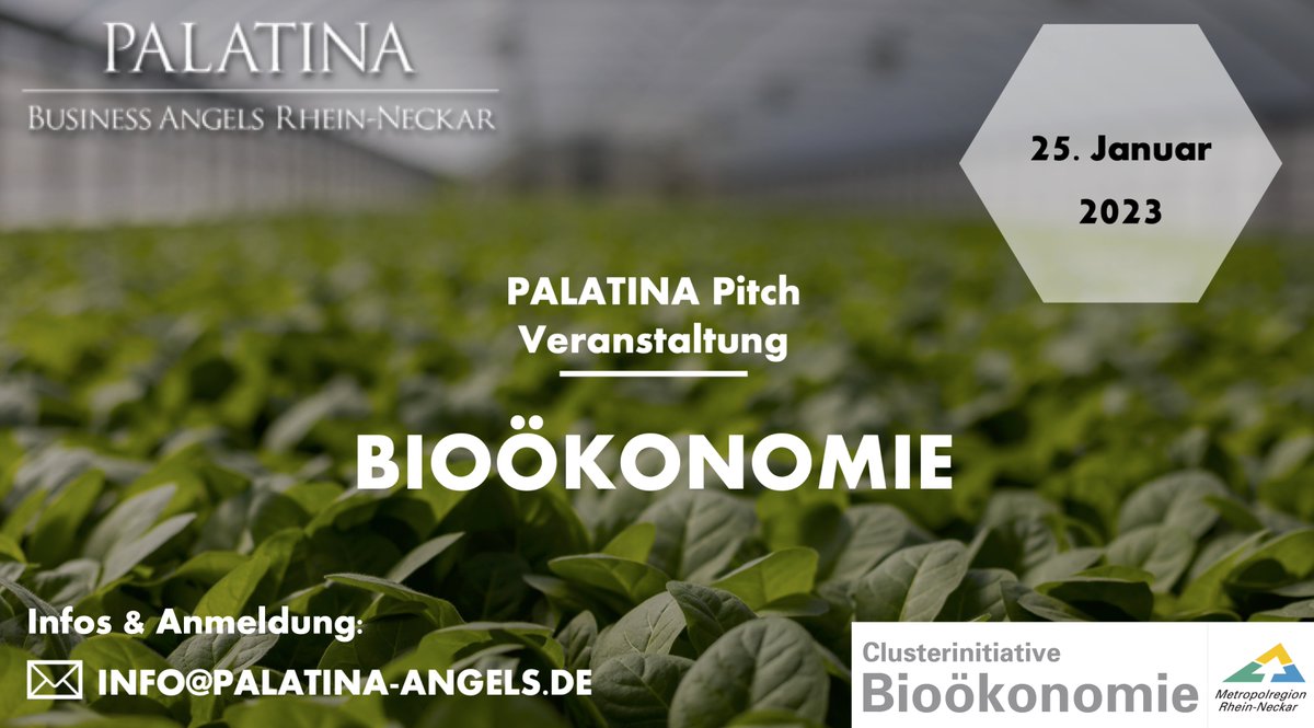 StartersCapital's tweet photo. Nun ist es soweit: Am 25.01. steht der erste PALATINA Pitch in 2023 an!🚀 
Dieses Mal geht es um „#Bioökonomie“. 🌱
Das Event wird in gemeinsam mit der Clusterinitiative Bioökonomie der MRN organisiert
Investor*innen können sich schon anmelden!
#startup #gründen #investieren https://t.co/ZZGF4J6E47