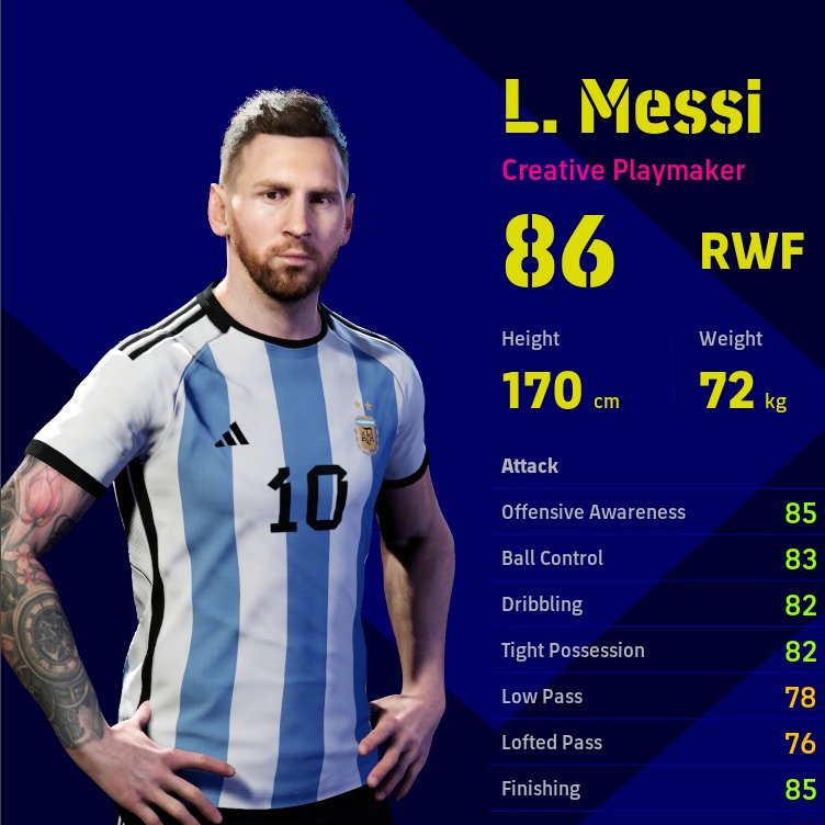 carrasco1live's tweet image. Parece que como ya vimos hace algunas semanas, Messi solo se actualizó para su versión de pago con monedas, en el juego regular seguimos con el antiguo #eFootball2023 en la nueva versión 2.3.2