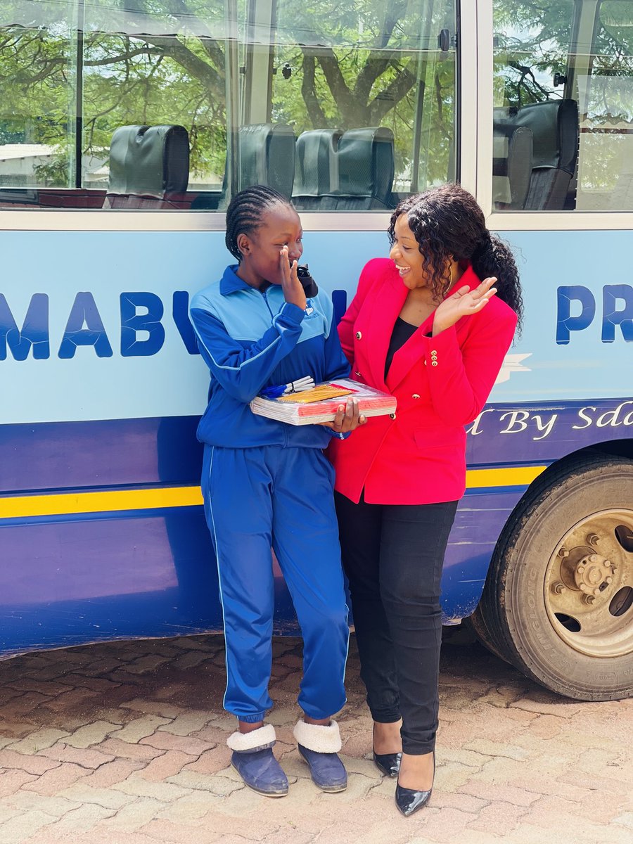It is easier to build up a child than it is to repair an adult .This year I choose to make the walk lighter for some parents by taking up the burden of school fees and stationery &amp; help in the best way I can.Earlier at Mabvuku Primary School picture moment with one of the pupils
