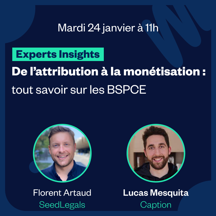 seedlegals_fr's tweet photo. De l’attribution à la monétisation : tout savoir sur les BSPCE.
🤝 Co-organisé avec @caption_market 
📍https://t.co/SkAC3urn63 https://t.co/GdzOrDa6nD