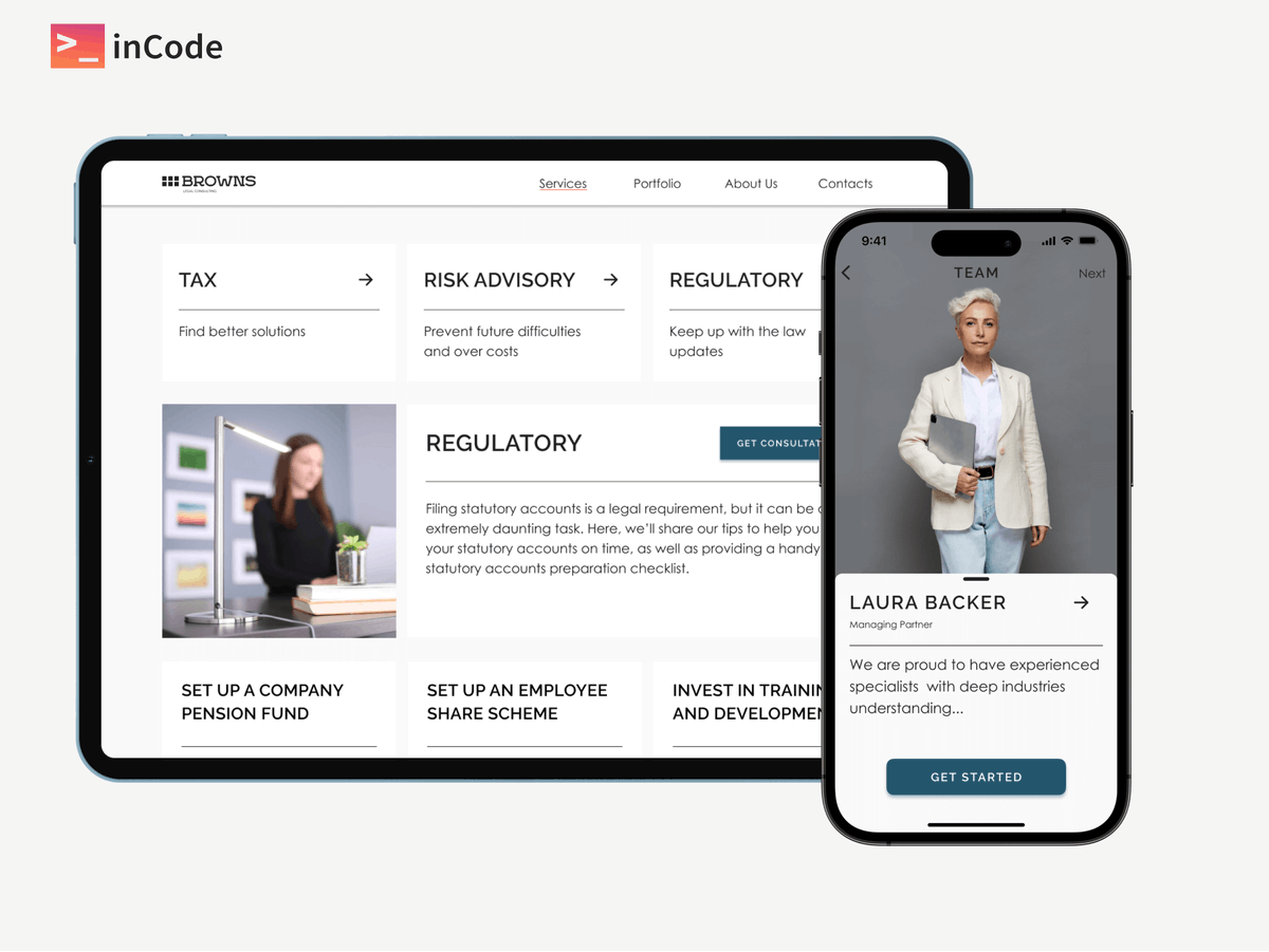 inCode_Systems's tweet photo. A law firm website with a responsive design is ready to meet customers on any device: https://t.co/7RcDiHwAI4
#uiux #uiuxdesign #incodesystems #newondribbble #companywebsitedesign #webdesigner #webdeveloper https://t.co/6pYiyjuZdK