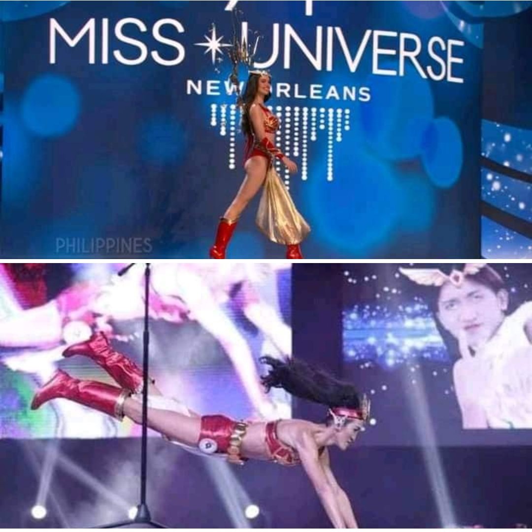 JEPAYduHOLSTEIN's tweet photo. Celeste Cortesi in Miss Universe vs Celeste Cortesi in a parallel Miss Universe lols! Ctto  #seenonfb #CelesteCortesi #Philippines #MissUniverse #71stMissUniverse https://t.co/A9kbH8RJEV