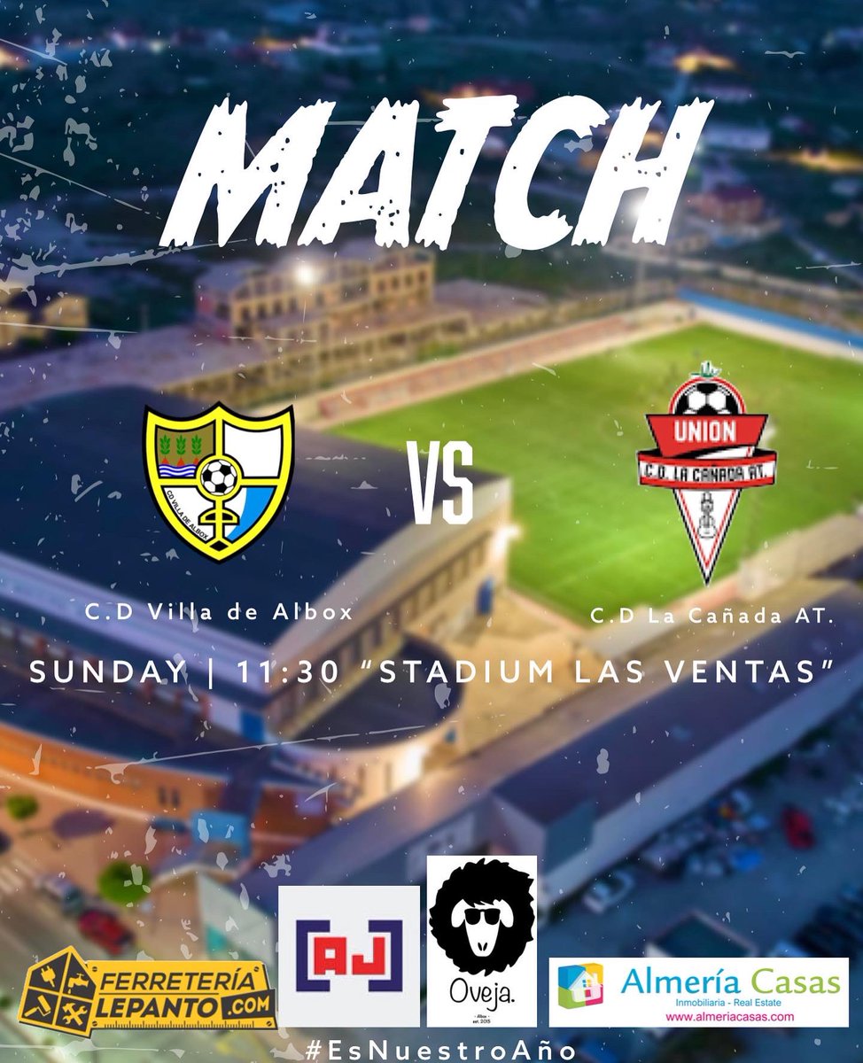 🔜⚽️ PRÓXIMO 𝐏𝐀𝐑𝐓𝐈𝐃𝐎

🏆 𝐓𝐄𝐌𝐏𝐎𝐑𝐀𝐃𝐀 𝟐𝟐/𝟐𝟑 ⚪️🔴🔵

 <a href="/AlboxCDV/">Club Deportivo Villa de Albox</a> 🆚 @lacañada 

🗓 Domingo 15 de Enero
🕒 11:30h
🏟 Estadio “Las Ventas”
📺 FACEBOOK