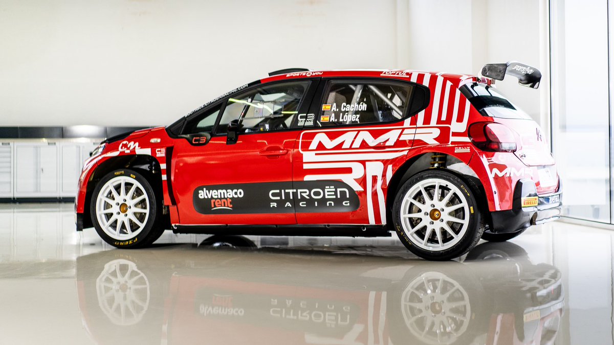 CitroenRacing's tweet photo. That official #C3Rally2Family livery looking 🔥 on @CachonAlejandro -  Jandrin Lopez #C3Rally2!
#RallyeMonteCarlo here we come! https://t.co/gHq2Zg6h3c