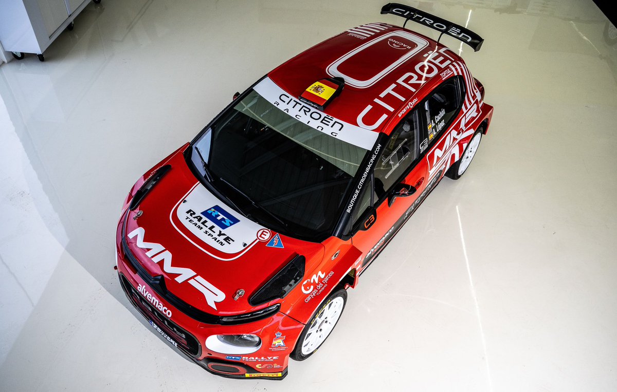 CitroenRacing's tweet photo. That official #C3Rally2Family livery looking 🔥 on @CachonAlejandro -  Jandrin Lopez #C3Rally2!
#RallyeMonteCarlo here we come! https://t.co/gHq2Zg6h3c