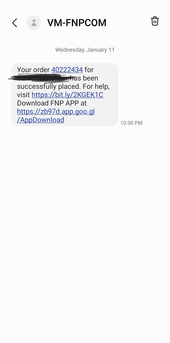 dasopunt's tweet photo. @fnp_ind - horrible service.
your website and sms says order placed... close to delivery time all traces of the order have been deleted from my account. I can't find a phone number to talk a representative.
Deleting order details from the account is a cheap trick. https://t.co/K0JpdXiYwd