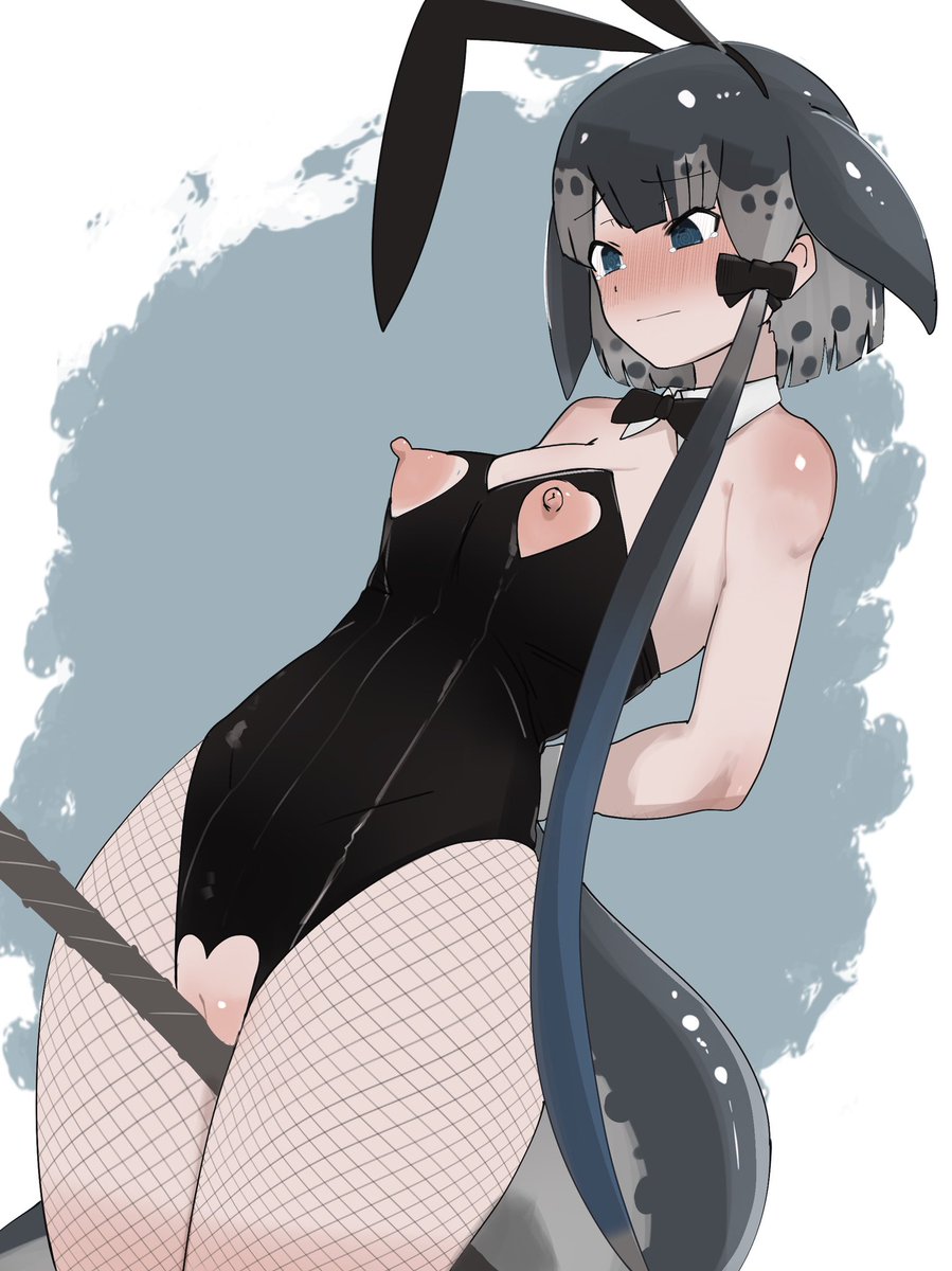 > 乳首とおまた部分の布地が切り抜かれたドスケベバニーガール衣装を着たイッカク。 #odaibako_sbrks3 https://t.co/BS8HQcwJ3dやっぱり即アップすると気になるところ出てくるんだよね 