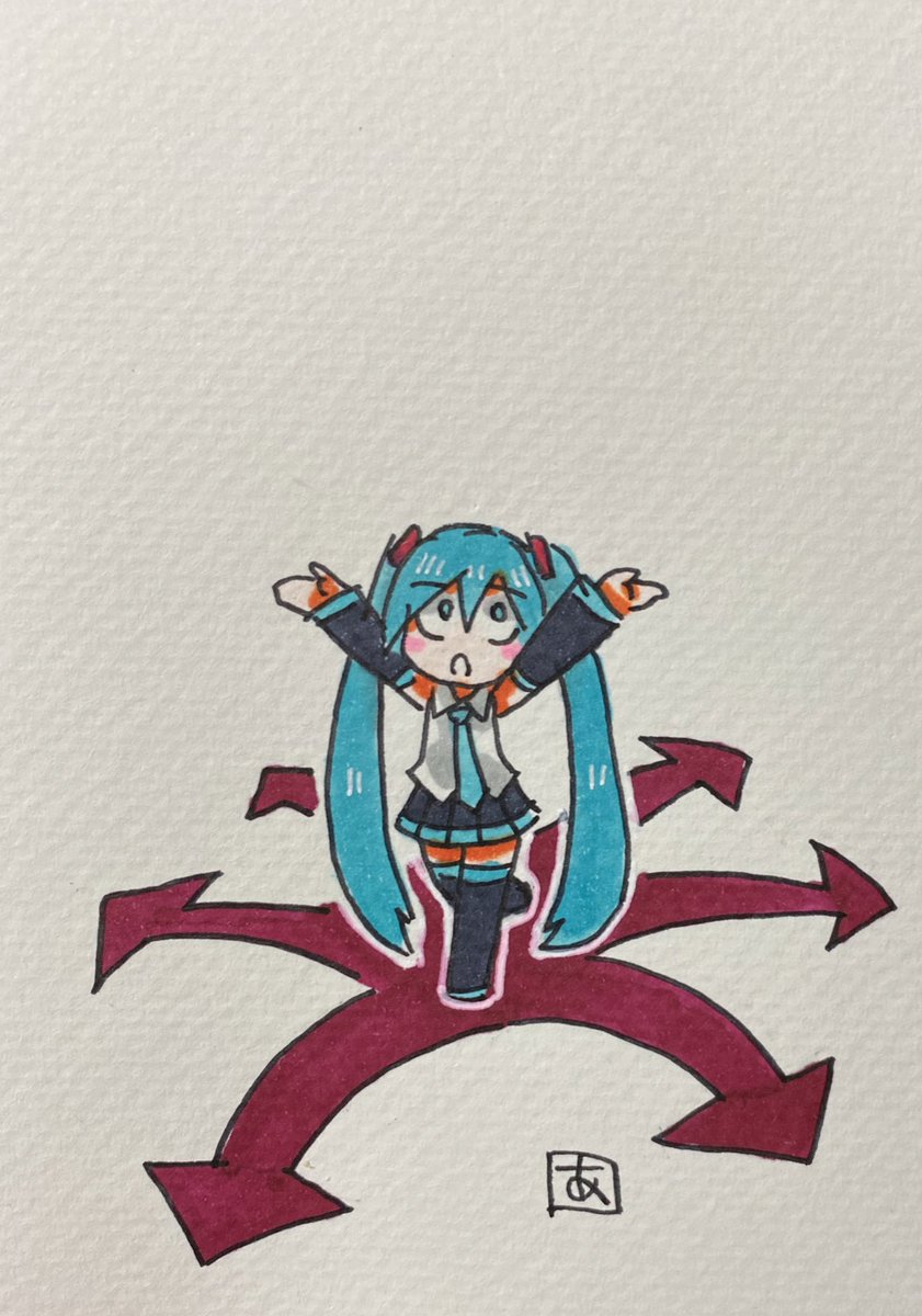 初音ミク 「集まりすぎてしまった点は、また散っていく 」|あらがいのイラスト