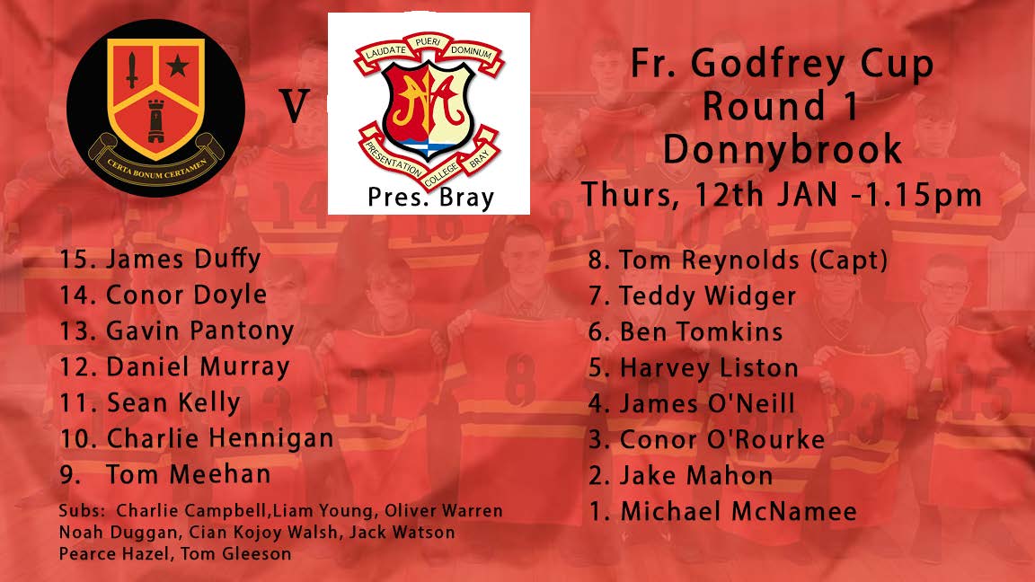CBCMonkstownpk's tweet photo. 🚨CBC's JCT23 Team to face Pres Bray today in the 1st Round of the Fr. Godfrey Cup🚨
The squad will be Captained by Tom Reynolds . Principal Mr. Duffy presented the Squad their jerseys and wished the team and their coaches all the best in todays game. We're all behind you!🇧🇪 https://t.co/pyPRVw42Kh
