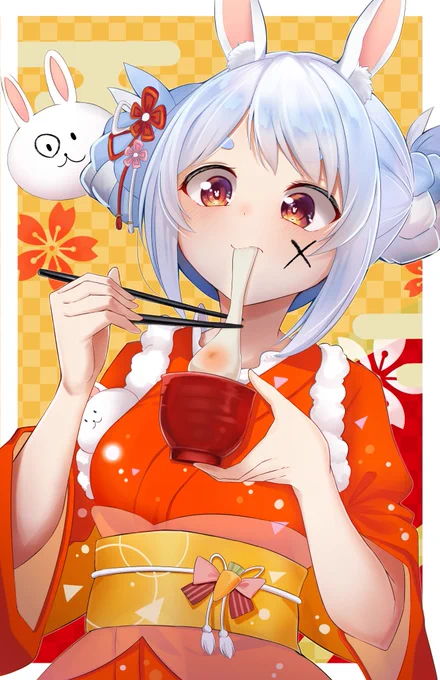 今年の書初めは兎年なのでぺこーら!誕生日もおめでとう!!!#ぺこらーと #兎田ぺこら生誕祭2023 