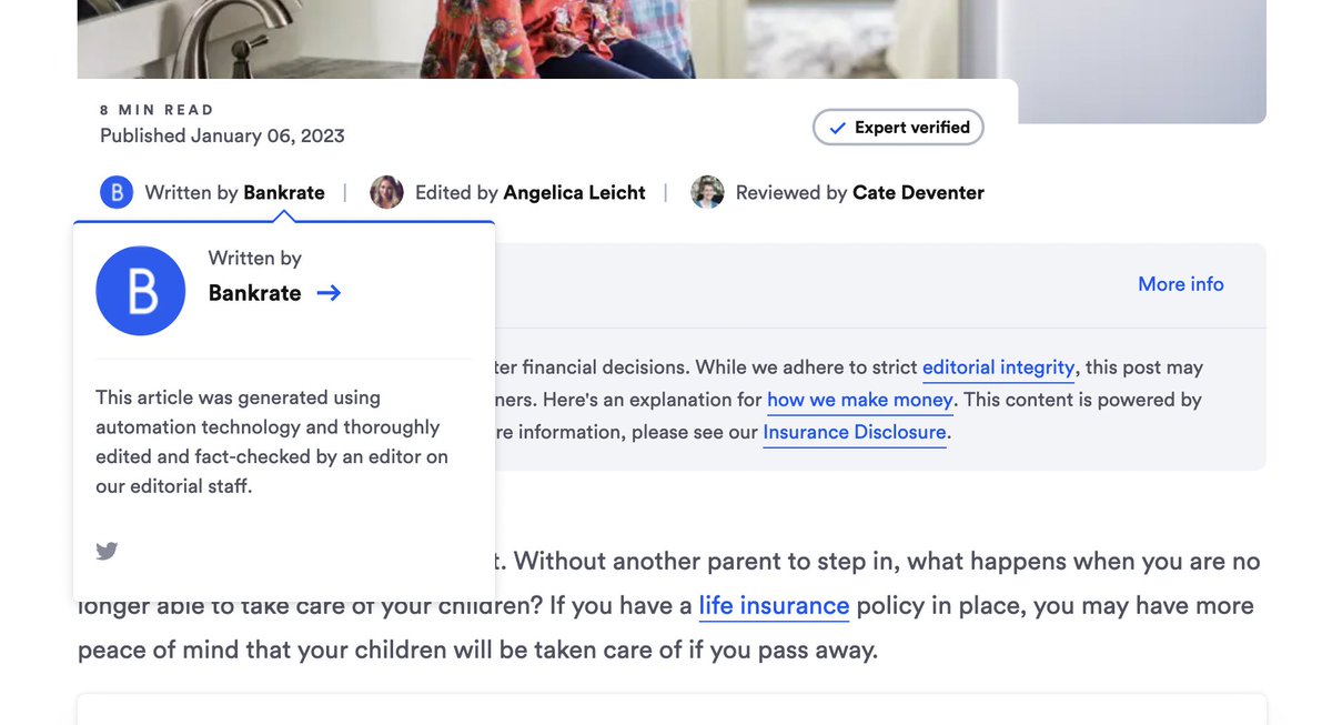 Google again makes a statement on AI written content after Bankrate AI content writer gains a lot of attention seroundtable.com/google-ai-cont…