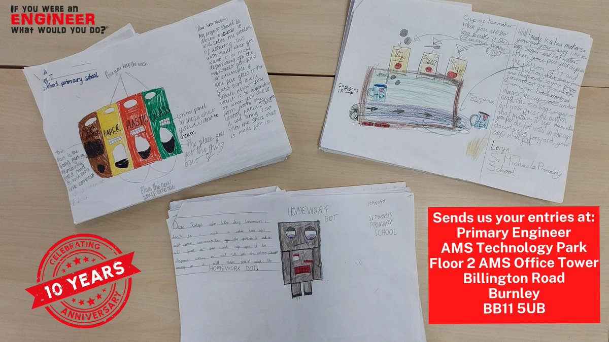 Getting post at Primary Engineer HQ is always exciting because it means more competition entries have arrived! 

Thank you to the #EngineersInTheMaking at <a href="/StJohnsPG/">St John's Primary</a> <a href="/SMPG1964/">St Michael's Primary</a> <a href="/StFrancisPG/">St Francis’ Primary</a> for their amazing designs ⭐️