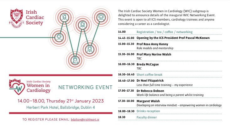 Alice Brennan (@alicecebrennan) on Twitter photo Registration is open to our 1st Irish Women in Cardiology Networking Event! Open to all doctors &medical students interested in/pursuing a career in cardiology.
Listen to celebrated speakers on topics such as mentorship, career& life success, LTFT& interview skills! <a href="/AMSI_Ireland/">Association of Medical Students - Ireland</a> Registration is open to our 1st Irish Women in Cardiology Networking Event! Open to all doctors &medical students interested in/pursuing a career in cardiology.
Listen to celebrated speakers on topics such as mentorship, career& life success, LTFT& interview skills! <a href="/AMSI_Ireland/">Association of Medical Students - Ireland</a>