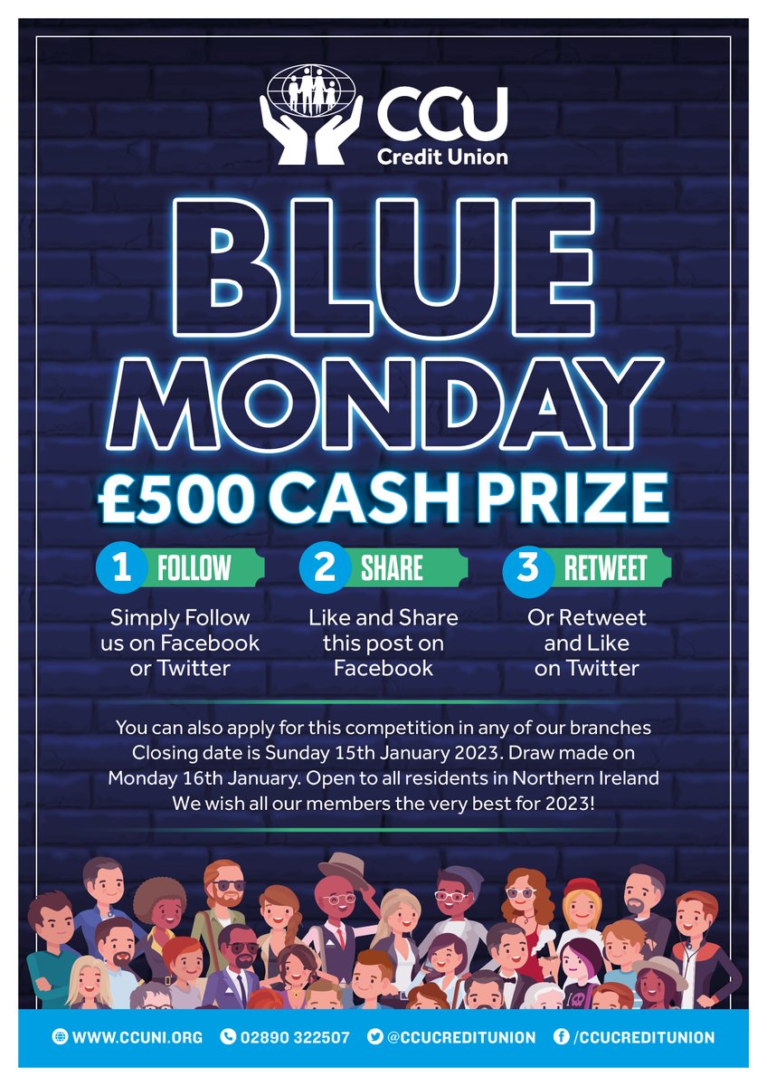 📣 COMPETITION TIME!!! 📣 Blue Monday £500 Cash Prize!!! 🤑 Check out the details below to enter 👇 The draw will take place on Blue Monday, 16th January 2023. Good luck!