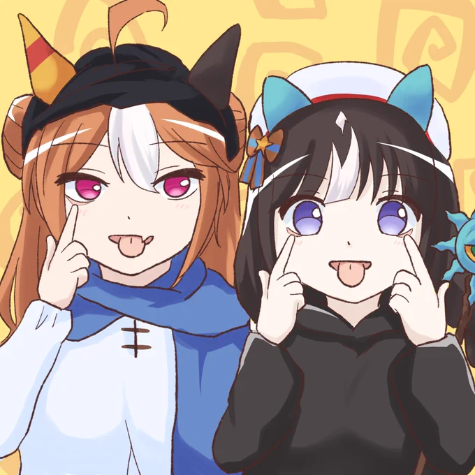 コパノリッキーとホッコータルマエの幻覚を見ました……#ウマ娘 #ホッコータルマエ #コパノリッキー 