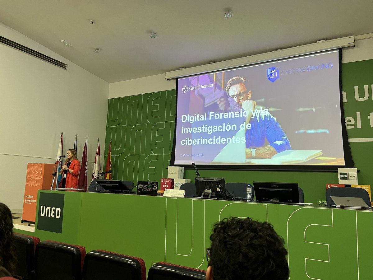 Cyberworking's tweet photo. Digital Forensic y la investigación de #ciberincidentes

@cristinaycue Directora Forensic en @GrantThorntonSp 

Directo: https://t.co/Vdl6yDyFgz https://t.co/Iwy9PyOj5W
