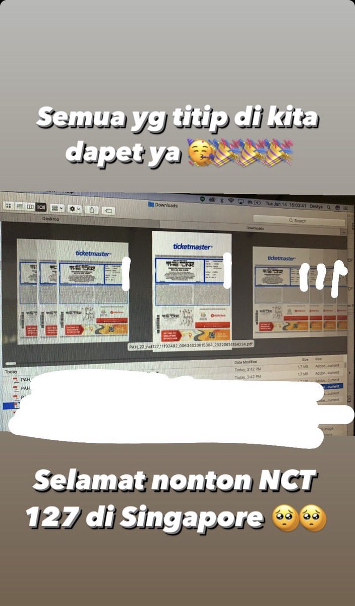 halanhalantour's tweet photo. #halanhalanproof 

✨Jastip Tiket✨
- NCT 127 The Link Singapore
- NCT 127 The Link Manila
- NCT 127 The Link+ Seoul

Thank you for trusting us 🫶 https://t.co/6j3JKeXqGv