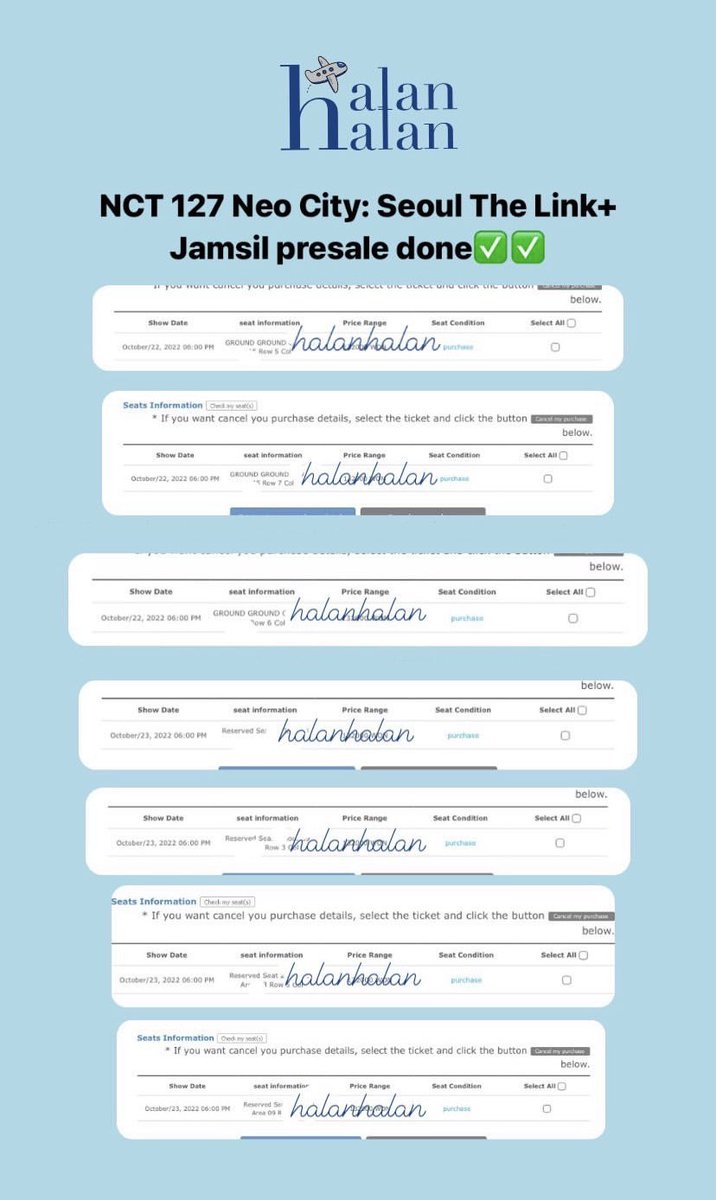 halanhalantour's tweet photo. #halanhalanproof 

✨Jastip Tiket✨
- NCT 127 The Link Singapore
- NCT 127 The Link Manila
- NCT 127 The Link+ Seoul

Thank you for trusting us 🫶 https://t.co/6j3JKeXqGv