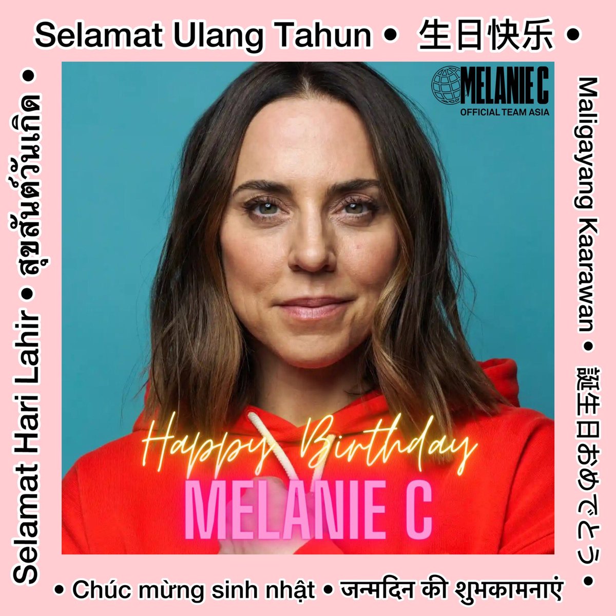 Melanie C - Official ST Asia (@melaniecasiaof) on Twitter photo Happy Birthday!
Selamat Ulang Tahun!
生日快乐!
Maligayang Kaarawan!
誕生日おめでとう!
สุขสันต์วันเกิด!
Chúc mừng sinh nhật!
Happy Birthday to our beloved <a href="/melaniecmusic/">Melanie C / Mel C</a>!
We love you and always proud to be your number 1 supporter!
#HappyBirthdaySporty #MelanieC #TeamSporty Happy Birthday!
Selamat Ulang Tahun!
生日快乐!
Maligayang Kaarawan!
誕生日おめでとう!
สุขสันต์วันเกิด!
Chúc mừng sinh nhật!
Happy Birthday to our beloved <a href="/melaniecmusic/">Melanie C / Mel C</a>!
We love you and always proud to be your number 1 supporter!
#HappyBirthdaySporty #MelanieC #TeamSporty