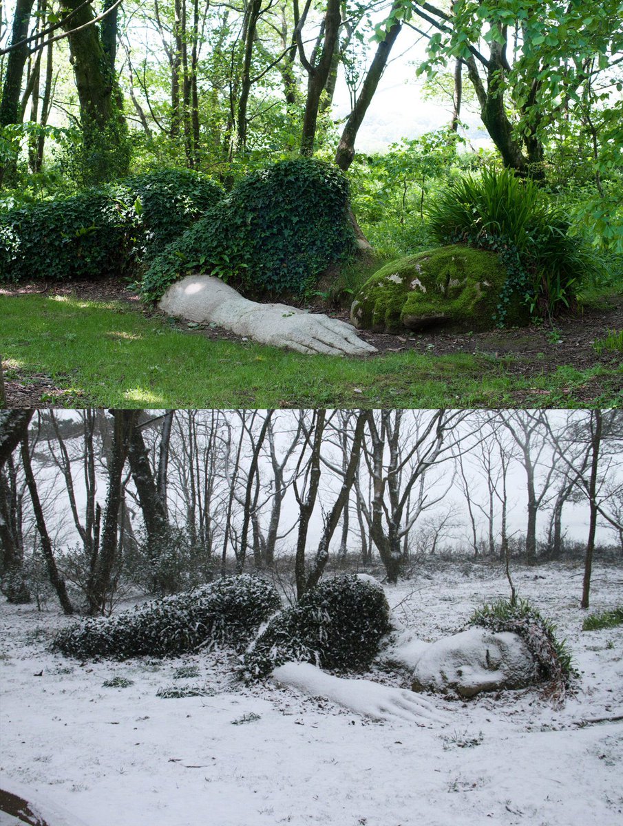 JamesLucasIT's tweet photo. La ragazza di fango è una scultura che dorme situata nei Lost gardens of Helingan, in Cornovaglia. Il suo aspetto cambia ogni anno a seconda delle stagioni. https://t.co/PDdD4Gt2bp