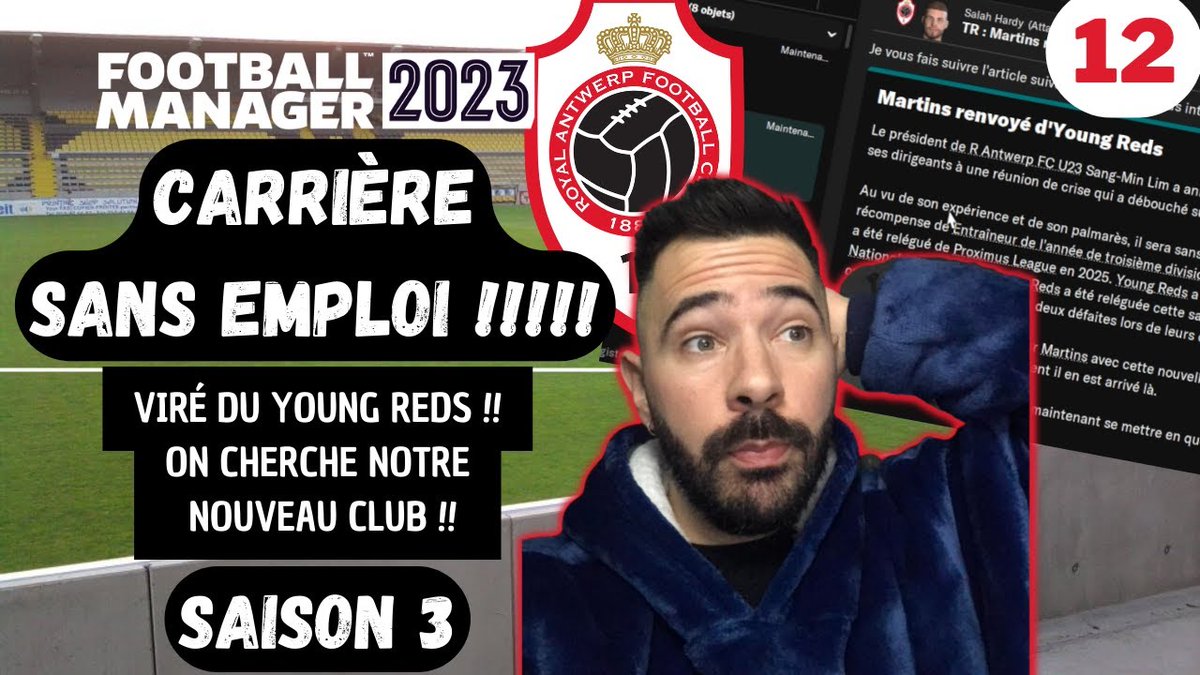 FMUltras_'s tweet photo. 🚨Nouvelle vidéo #FM23 de @DanSMGaming
☑️CARRIÈRE SANS EMPLOI FM23 | FIN DE NOTRE AVENTURE EN BELGIQUE ! | #12 Football Manager 2023
👉https://t.co/nRsYf3fSGR
#footballmanager #FMultras #wearethecommunity #fmblog #commuFM #blogFM #FM23 #YouTube https://t.co/8VgBFn6BtS
