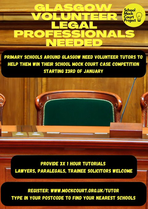 MockCourt's tweet photo. If you've recently followed us and are interested in getting involved with Mock Court- we have primary schools in Glasgow who still need tutors (required to provide 3 tutorials) for their upcoming project. Please DM us or check out https://t.co/9KazoXvreR! 
😎🤩🥰 https://t.co/AIOven9o5s