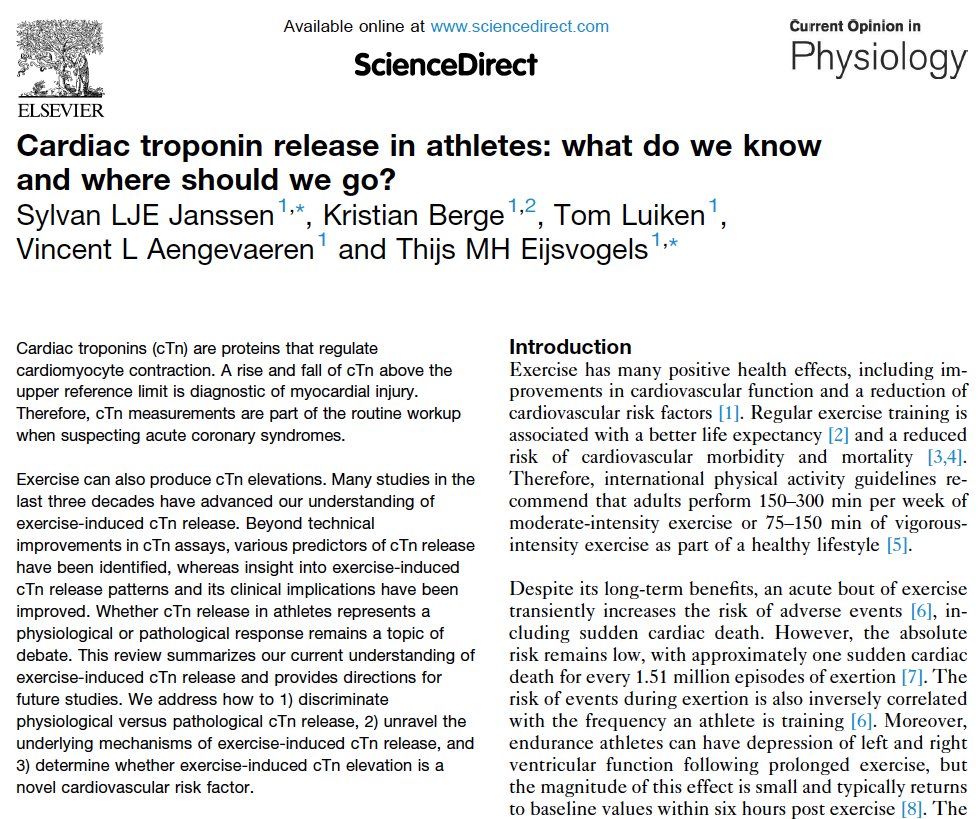 ThijsEijsvogels's tweet photo. Our latest review paper: #Cardiac #troponin release in #athletes: what do we know and where should we go?

Open access availability via: https://t.co/klgNc8i0J4 https://t.co/7IGISrnUin