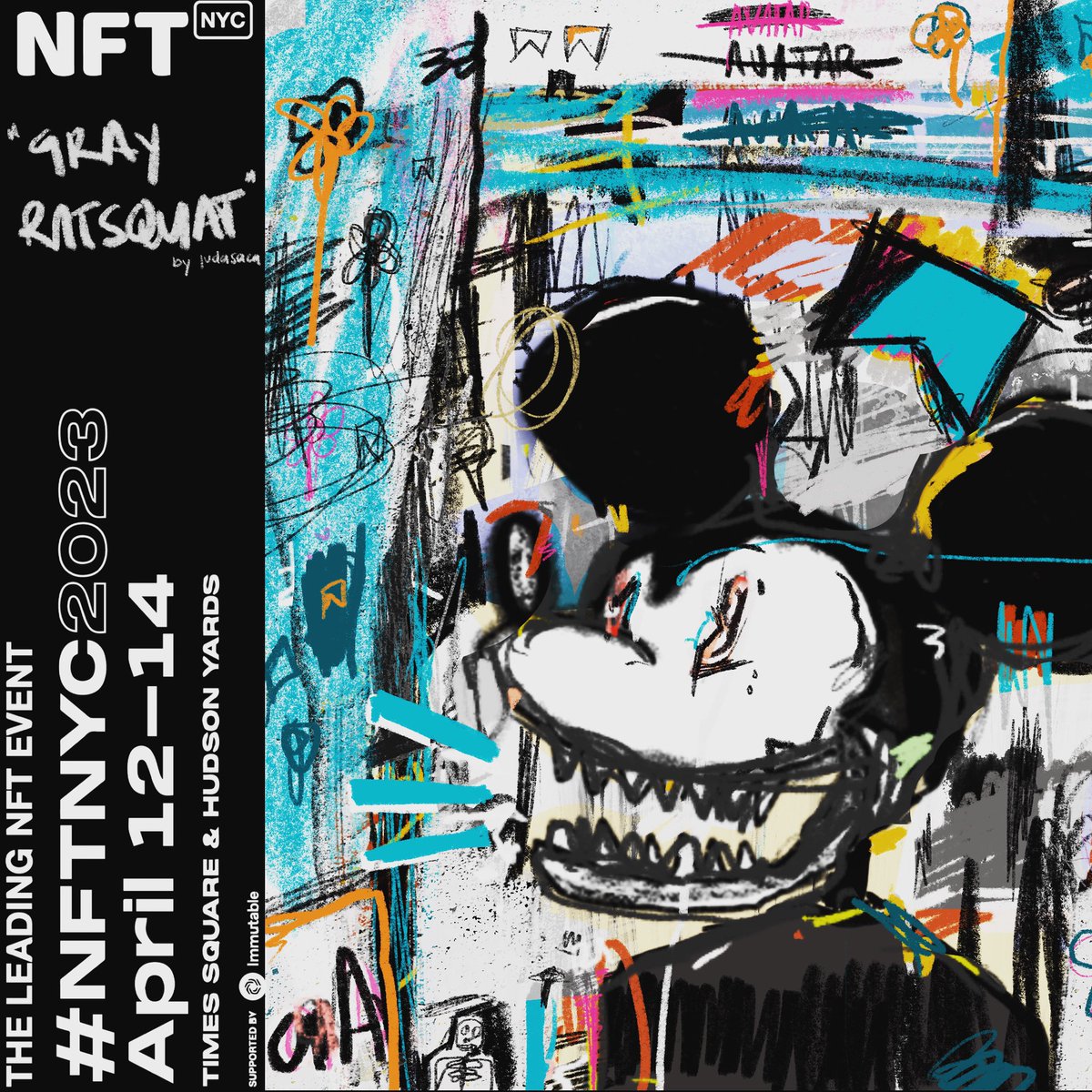 judasaca_art's tweet photo. GM GM GM 

Fam! 💥
Rats and palometas! (The ones from my brother @YuZapata3SC) will be in New York City for this upcoming @NFT_NYC 
#NFTNYC2023 

Los pelao’s de apartamento. 🇨🇴 https://t.co/U9T96gHLgR