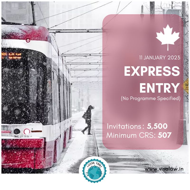 VisaLawFirm's tweet image. 11 Jan 2023 #Canada held its first #expressentrydraw of the Year 2023 🇨🇦 &amp;amp; invited 5500 applicants!

#expressentrysystem #expressentryprogram #expressentrycanada🇨🇦 #immigrationnews #ImmigrationUpdate #studyabroad #workabroad #immigrationlawfirm #visalawfirm