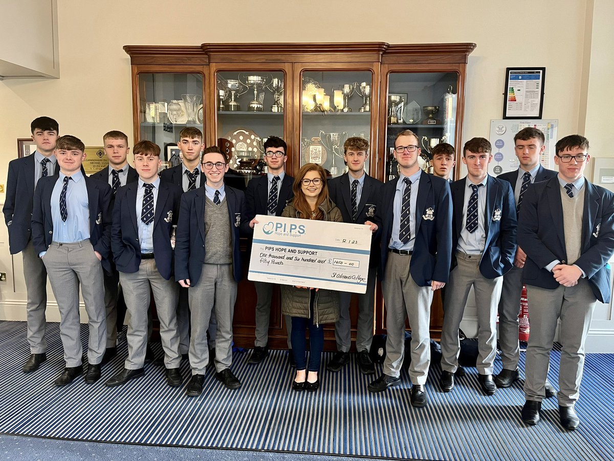 PIPS Hope & Support (@pipshopesupport) on Twitter photo Thank you to the Upper 6th students at <a href="/st_colmans/">St.Colman's College, Newry</a> College for the marvellous & kind donation of £1,650.00 to PIPS Hope and Support.
These young men raised this fantastic amount for our charity by hosting a non-uniform day & bake sale back in October.
pipshopeandsupport.org/st-colmans-col… Thank you to the Upper 6th students at <a href="/st_colmans/">St.Colman's College, Newry</a> College for the marvellous & kind donation of £1,650.00 to PIPS Hope and Support.
These young men raised this fantastic amount for our charity by hosting a non-uniform day & bake sale back in October.
pipshopeandsupport.org/st-colmans-col…