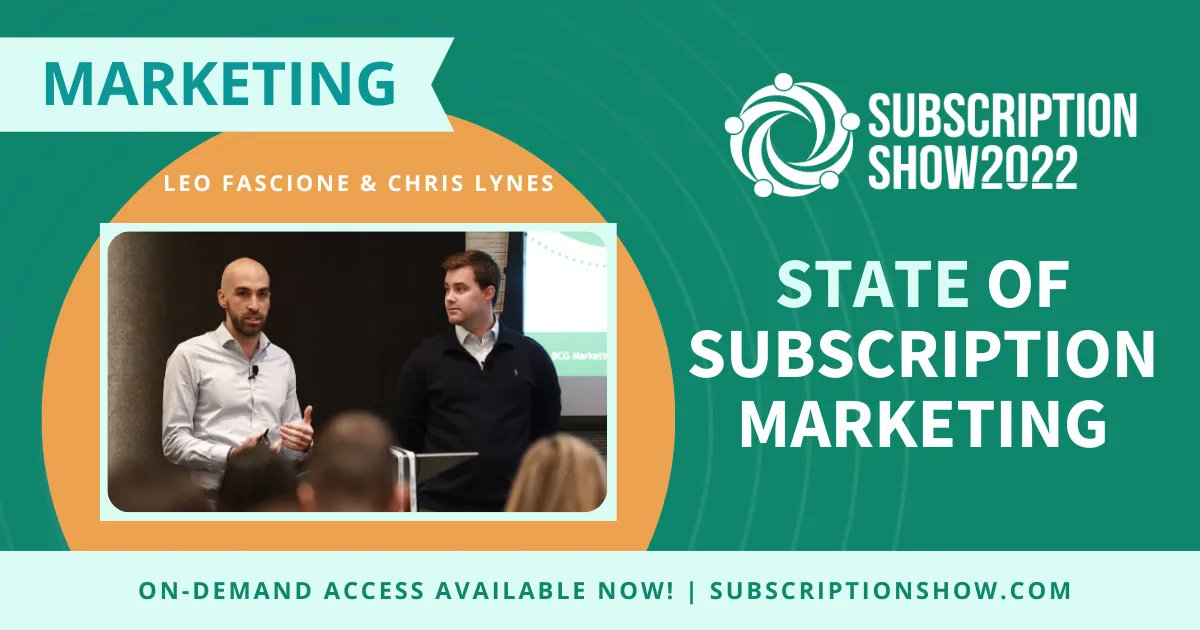 SubInsider's tweet image. Are you up-to-date on the current state of the subscription industry? If not, join Leo Fascione and Chris Lynes for their informative session from #SubscriptionShow22! On-demand access is available here: buff.ly/3vMdi8u 

#SubShow22 #StateofSubscriptionIndustry