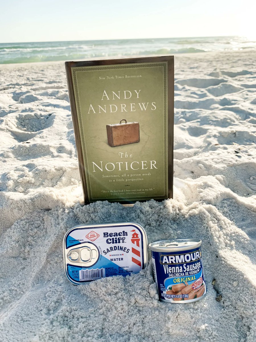 AndyAndrews's tweet photo. Is it sardines and Vienna sausages in the sand or is it surf and turf with an ocean view? It’s all about PERSPECTIVE!

#andyandrews #jonesquotes #thenoticer #gulfshores #perspective https://t.co/IGNWdNOWgt