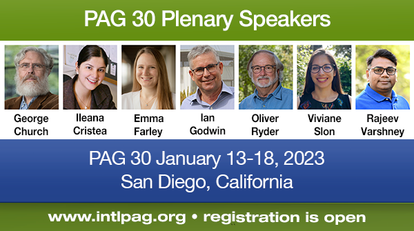 Can’t make it to #PAG30? Register for Virtual Plenary Sessions to watch live-streamed and on-demand after the meeting. Signup deadline is Jan 13. Register at ow.ly/WKLM50Mo906 Select 'All Plenaries'-$300. Preview speakers and talks at: ow.ly/L8aK50Mo907 #genomics