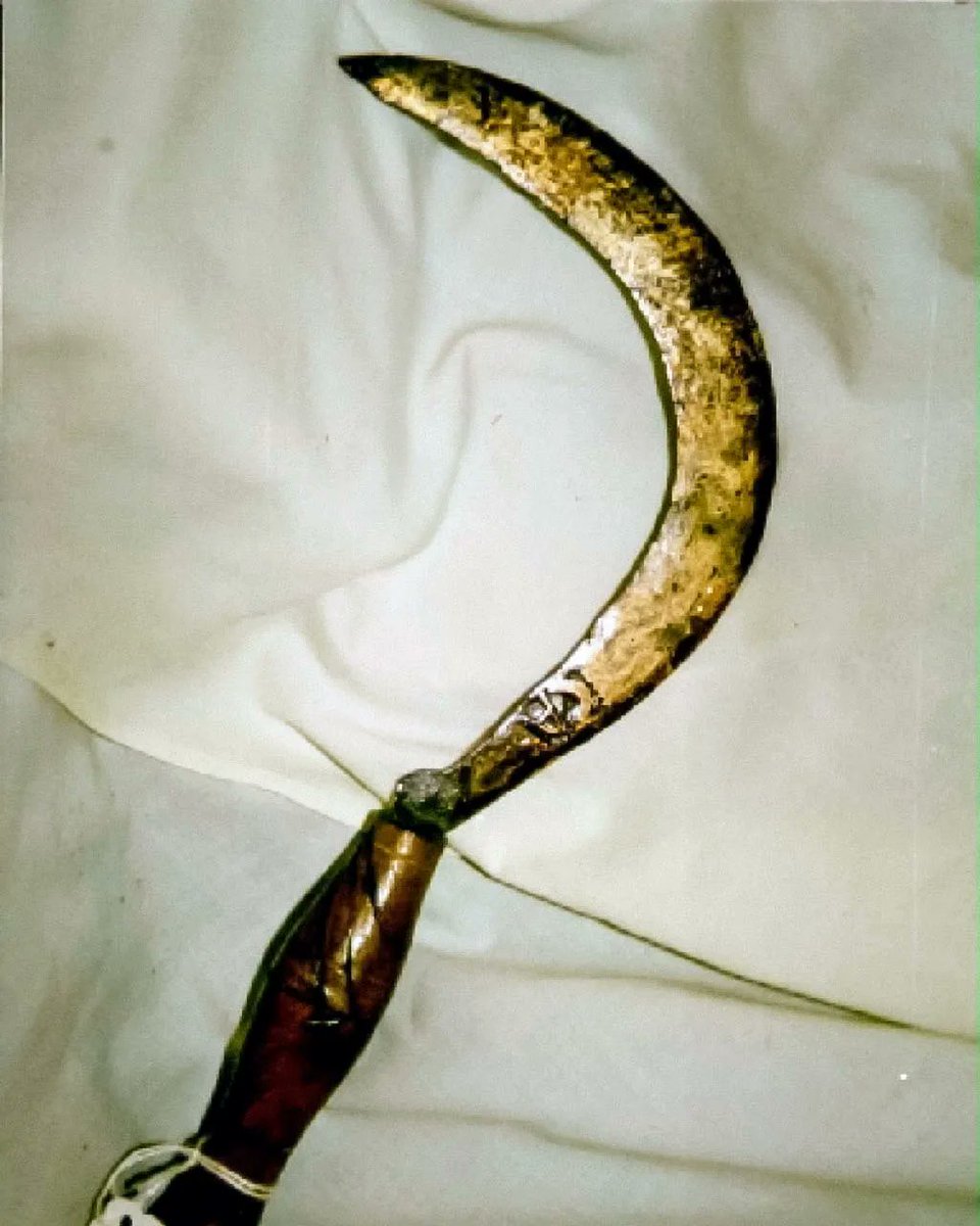 TanriaElemental's tweet photo. #MagicalThings : Sickle! This handheld friend of the farmer has a long magical history! A tool associated with the Slavic Goddess Mara, who represents Winter and rebirth of the soul after death. Celtic Druids used golden sickles to harvest Winter Mistletoe in a special ritual. https://t.co/6IlGWbo1jj