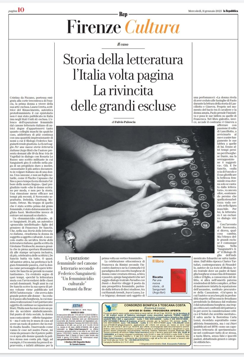 argoproject's tweet photo. Oggi a #Firenze, Libreria Brac, Federico Sanguineti presenta "Per una nuova storia letteraria". https://t.co/REzahHDFw6