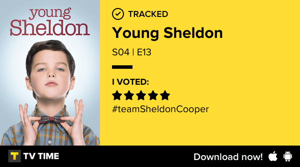 glitterleob's tweet photo. I've just watched episode S04 | E13 of Young Sheldon! https://t.co/aIZkoNSEsX #tvtime https://t.co/lGP8Led7yx