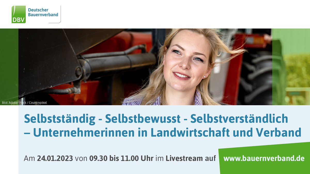 Bauern_Verband's tweet photo. Der neu gegründete DBV-Fachausschuss Unternehmerinnen lädt auf der #GrünenWoche ein zu einer spannenden Podiumsdiskussion rund um das Thema Unternehmerinnen in der #Landwirtschaft und im Verband. Alles weitere hier⬇
https://t.co/eqUrIZ4Jru https://t.co/CcZPstHATP