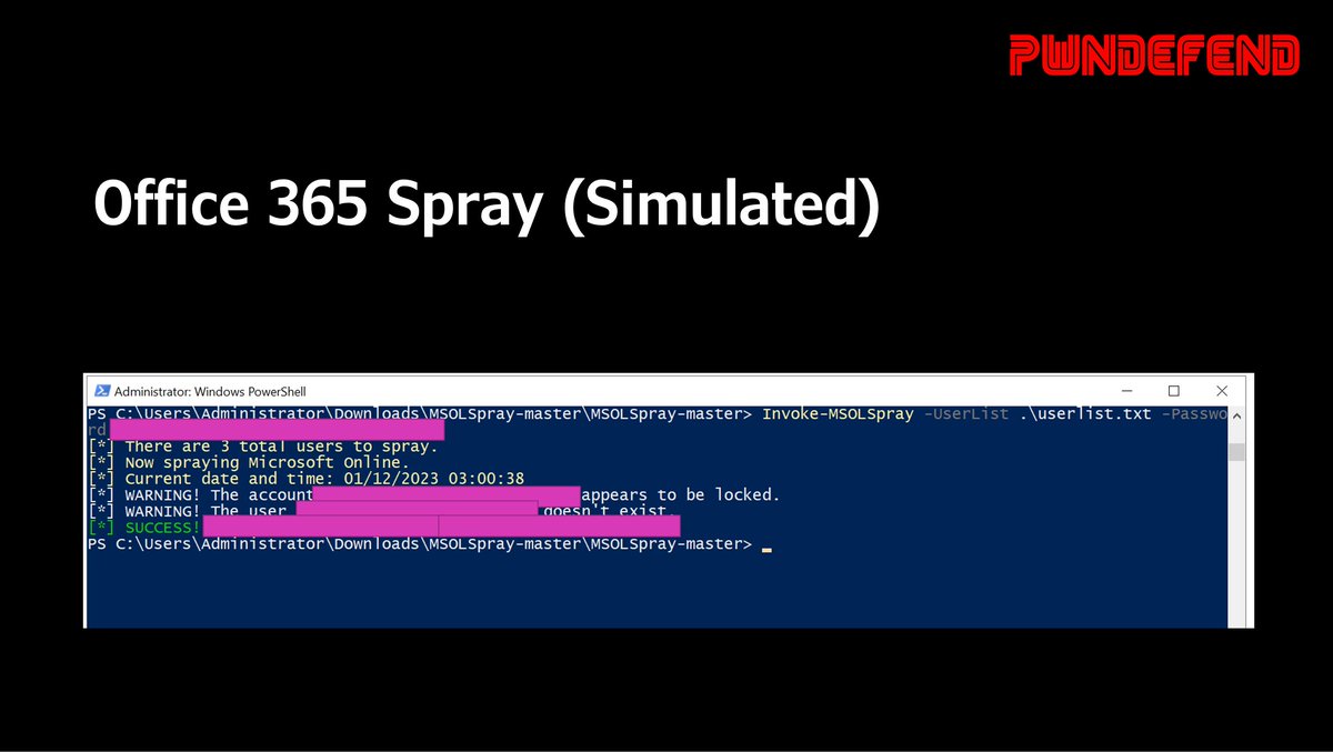 UK_Daniel_Card's tweet photo. Ok hopefully the M1crosoft CIBER POLICE won't put me in a VAN :P ( ❤️ )
spray goes brrrrrrrrrrrrrrrrrrrrrrrrrrrrrrr
(this is with known creds because I want to test defences and detections)
using the creds from phase 2! (single IP on a VPN)
"I'm IN!"
(more stolen creds sim) https://t.co/IObiGDBK6I
