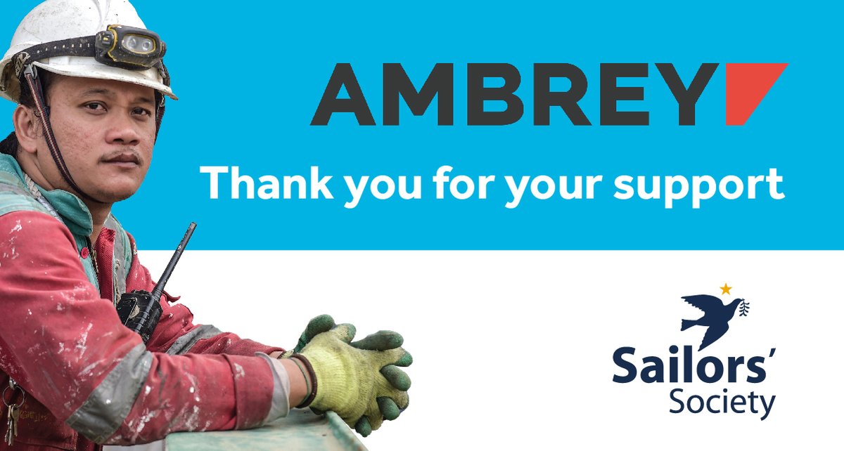 Huge thanks to <a href="/Ambrey_Intel/">Ambrey Intelligence</a> who've committed to supporting our work for two years in a row. We're so grateful for your support!

We can only do what we do through the generosity of our donors. To get involved and help us care for seafarers in need, go to: sailors-society.org/corporate-supp…