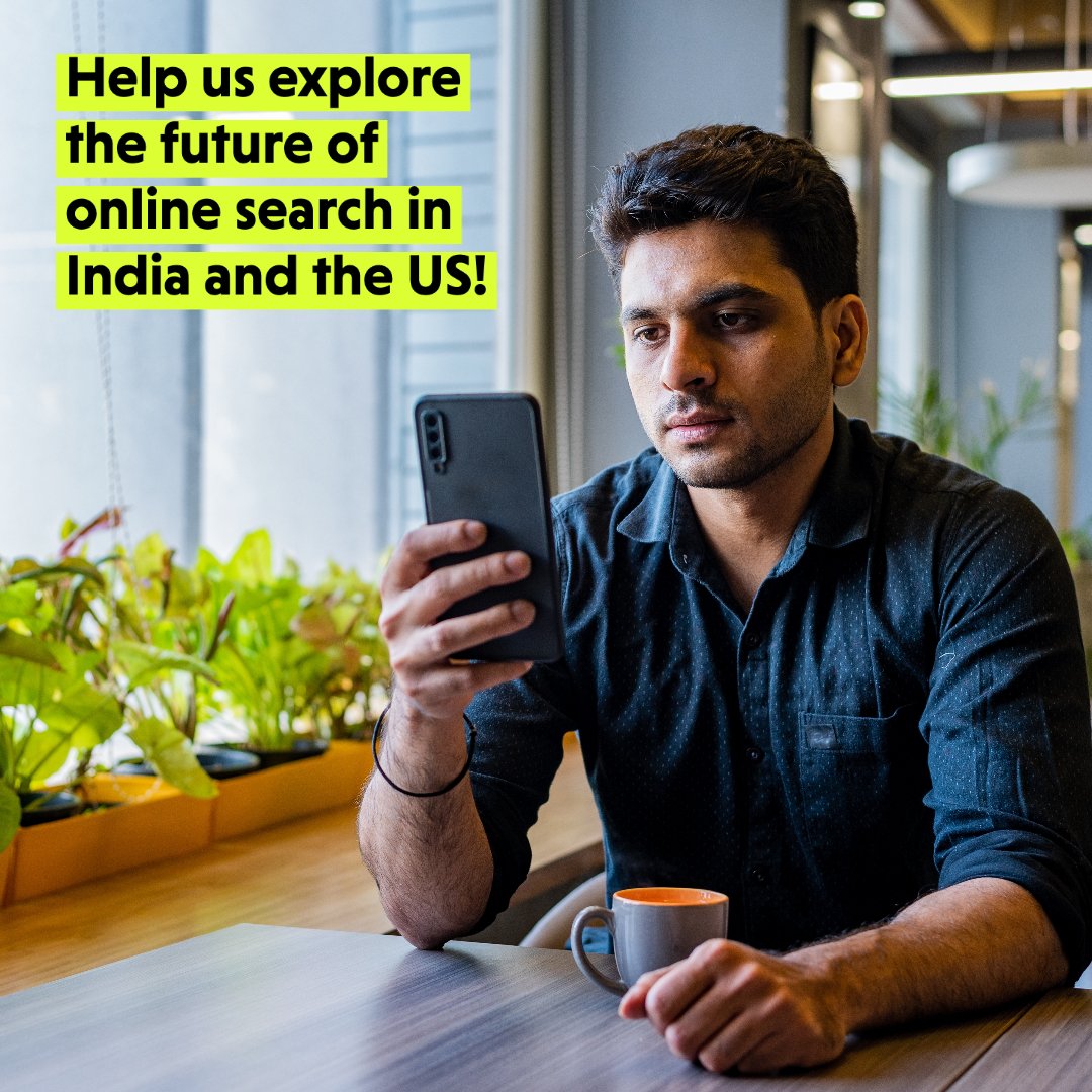 Could you help us explore the future of online search? You'd receive $170 / ₹7,900 for taking part in our study. More info on criteria and how to apply 👇
For India - lnkd.in/guv5fJZC
For the US - lnkd.in/gAh2zS8K

#Research #ParticipantsNeeded #UX #Insights