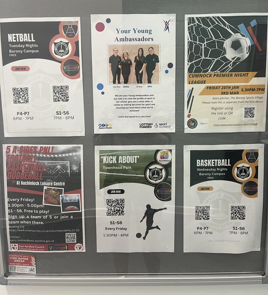 ActiveSchoolsEA's tweet photo. Our notice board @EACrobertburns is the best place for our Secondary pupils to find out what we have running! 

The board also includes information about our Young Ambassadors and will soon have all our Leadership Academy information🌟

This is located in the PE Department 🏀 ⚽️ https://t.co/sQcG031ymN