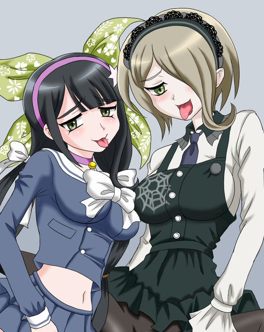 ダンガンロンパV3!6周年おめでとう! これは発売前に描いた転子と東条さん🎊 