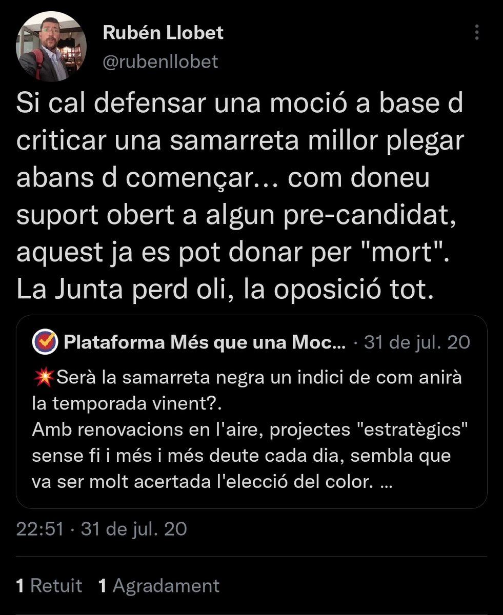 ElCorBlaugrana's tweet photo. El context i el Com va fer la directiva del #Bartorosellisme quan van llegir el comunicat amb la intenció de fer una Moció de censura #Mocio2020. Queda clar que anaven dirigits 👇 https://t.co/v3KR66Tq0I