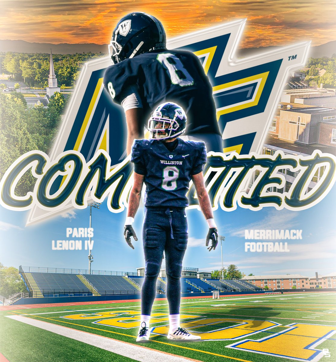 I am excited to announce my commitment to play Division 1 football at Merrimack College. Thank you to everyone who has helped me along the way!! #MackTough🟡🔵 <a href="/CoachDanCurran/">Dan Curran</a> @CoachRobbatMC <a href="/WillistonFB/">Williston Football</a> <a href="/coachbeats/">Tommy Beaton</a> <a href="/CoachLeigh2/">Jayson Leigh</a>
