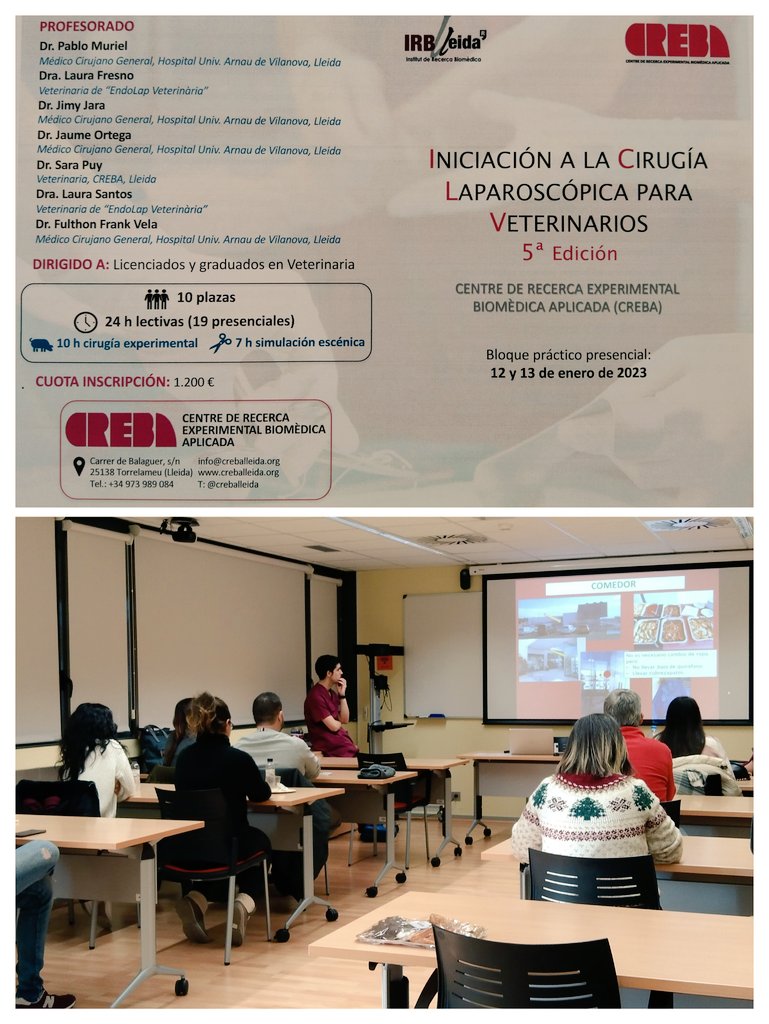 ¡Ya ha dado comienzo la 5ª edición de nuestro curso de iniciación a la cirugía laparoscópica para veterinarios!!!
Donde los jóvenes veterinarios y médicos trabajan juntos en técnicas quirúrgicas 🆙

#cirugía #veterinaria